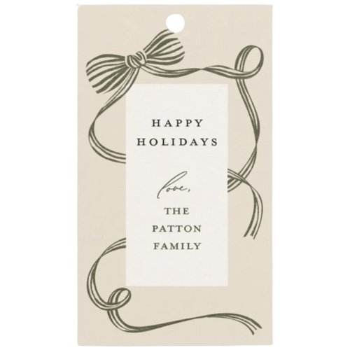 Minted "Neddy" - Customizable Gift Tags in Green by Carrie ONeal