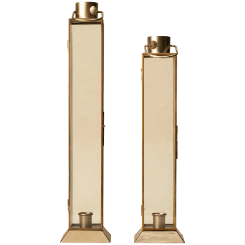 McGee & Co. (US) Glass & Metal Lantern Taper Holder