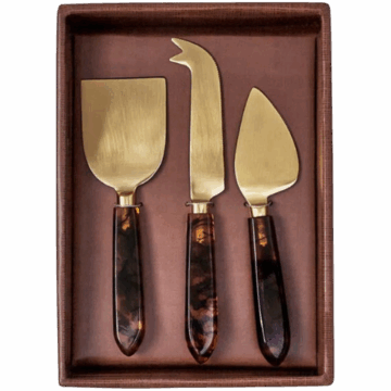 The Company Store Tortoise Cheese Knives, Set of 3