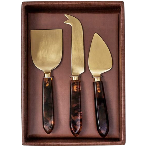 The Company Store Tortoise Cheese Knives, Set of 3