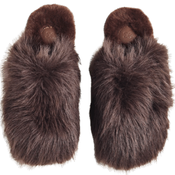 Anthropologie (US) Maeve Fuzzy Faux Fur Slippers