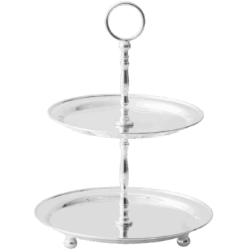 Williams-Sonoma Heirloom Silver 2-Tiered Stand