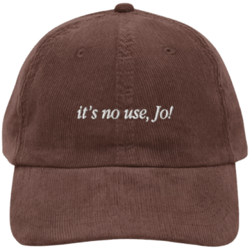 Etsy (US) Little Women It's No Use Jo Corduroy Embroidered Hat