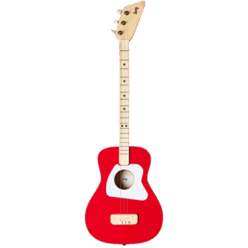Amazon (US) Loog Pro Acoustic kids Guitar 3-strings Ages 6+ Learning App and Lessons Included Red