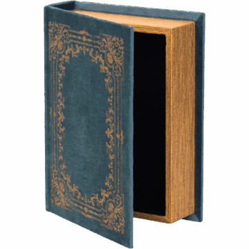 Amazon (US) Decorative Vintage Book Shaped Trinket Storage Box - Blue