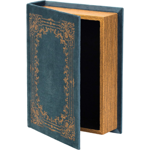 Amazon (US) Decorative Vintage Book Shaped Trinket Storage Box - Blue