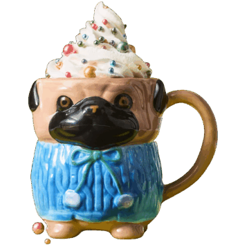 Anthropologie (US) Peluche Pet Stoneware Mug pug dog