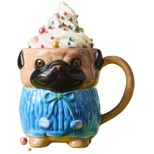 Anthropologie (US) Peluche Pet Stoneware Mug pug dog