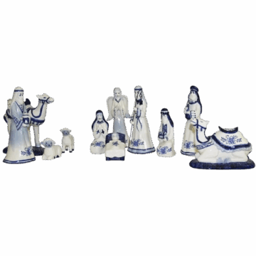 Wayfair 11 Piece Delft Nativity Set