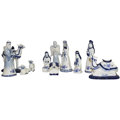 Wayfair 11 Piece Delft Nativity Set