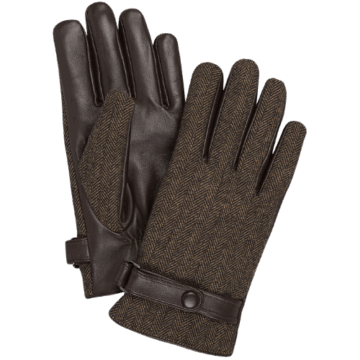 Jos. A. Bank Herringbone & Leather Gloves