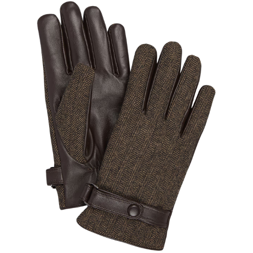 Jos. A. Bank Herringbone & Leather Gloves