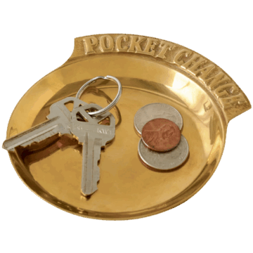 Magnolia Vintage Inspired Brass Pocket Change Tray