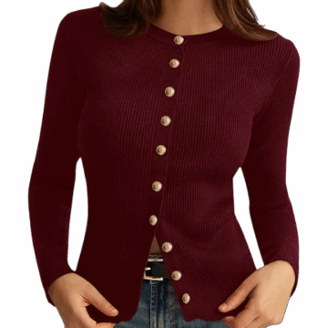 Amazon PrettyGarden Sweater gold buttons cardigan