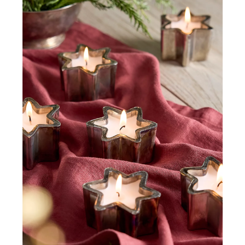 Santal + Rose Star Votive Candles, Set of 6 Anthropologie