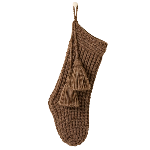 Target 20" Waffle Knit Stocking Brown - Hearth & Hand™ with Magnolia