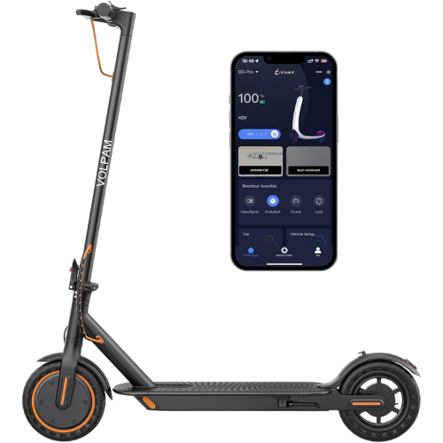 Amazon (US) VOLPAM Electric Scooter, 350W/500W Powerful Motor, 8.5"/10" Solid Tires, 19/22Mph, 28/21/12 Miles...