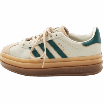 ASOS (Global) adidas Originals Gazelle Bold sneakers in beige and green