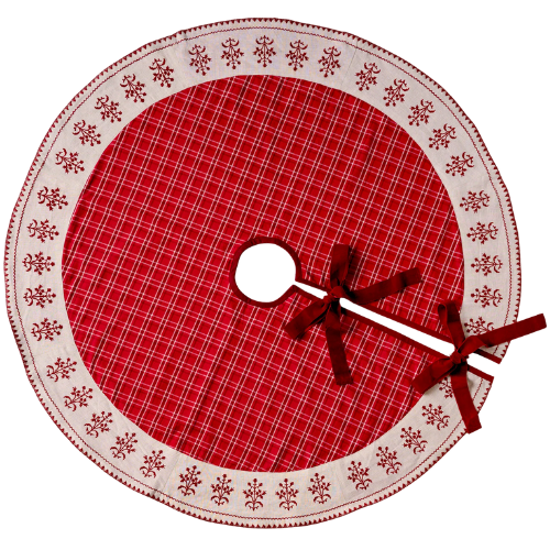 Magnolia Vintage Red Plaid Tree Skirt