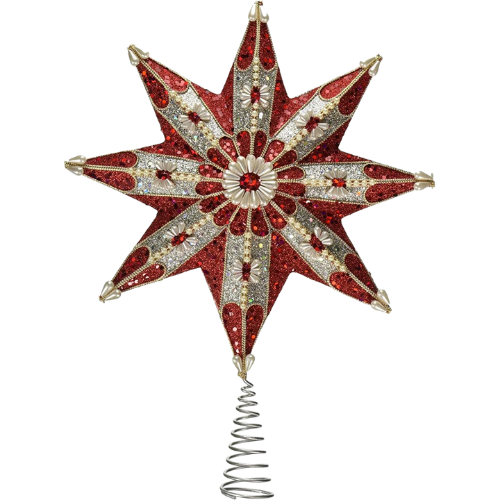 Perigold Red and Gold Star Tree Topper