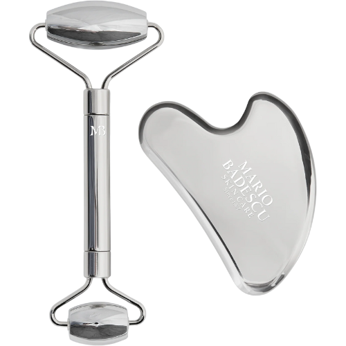 Mario Badescu Stainless Steel Facial Roller + Gua Sha Set