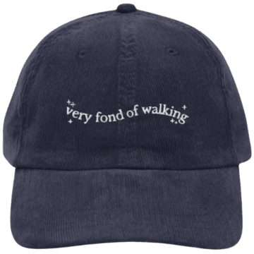 Etsy (US) Pride & Prejudice Fond of Walking Vintage Embroidered Corduroy Dad