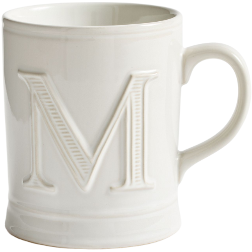 Pottery Barn (US) Embossed Alphabet Mug