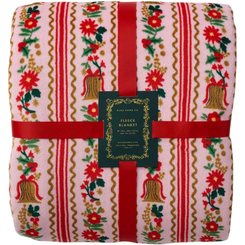 Rifle Paper Co. Fleece Blanket - Holly Jolly