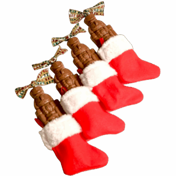 Macy's Betsy Ann Chocolate Nutcracker Stocking, Pack of 4