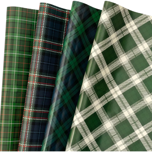 Plaid Wrapping Paper set of 4 Amazon