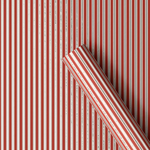 Target Wrapping Paper Red Silver Stripe Gift Wrap Christmas