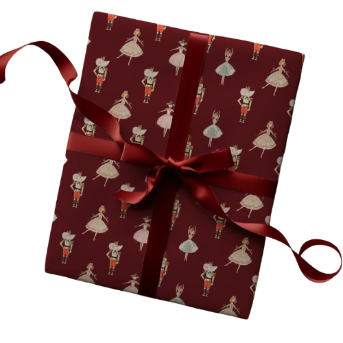 Nutcracker Ballerina Wrapping Paper Seasonal Gift Wrap Etsy Christmas
