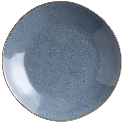 Marin Slate Blue Stoneware Dinner Plates, Set of 8