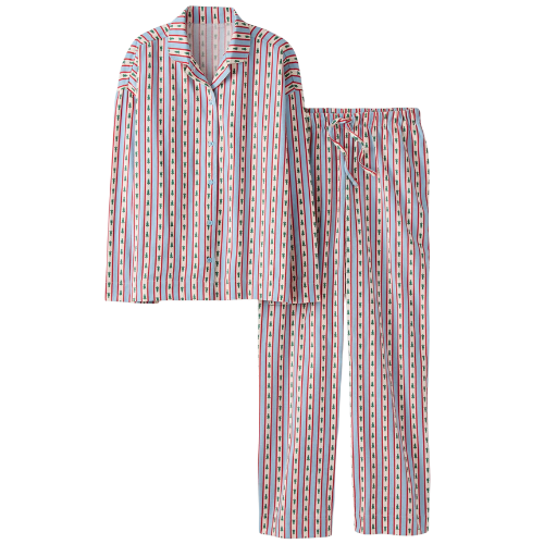 Hanna Andersson Women's Holiday Flannel Pajama Set stripe pjs