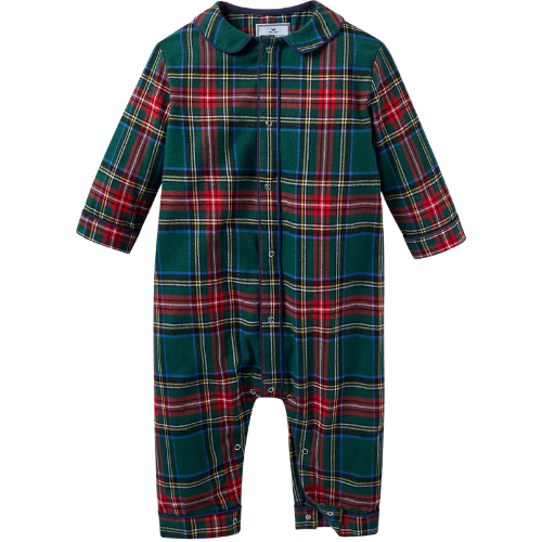 Petite Plume Baby's Brushed Twill Cambridge Romper in Kensington Tartan