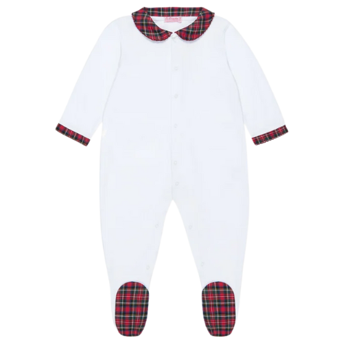 La Coqueta (US) Red Tartan Lindo Baby Sleepsuit pajamas