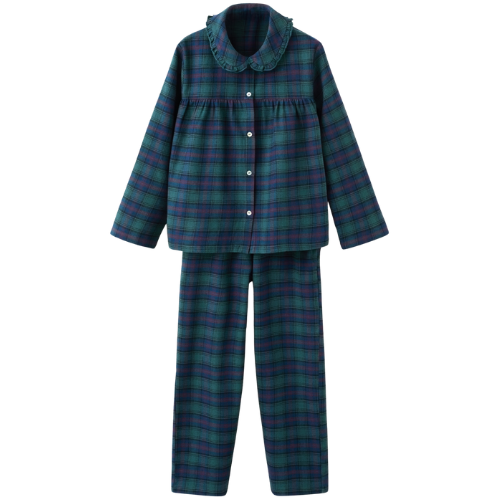 Set of long check pyjamas - Kids | MANGO pajamas