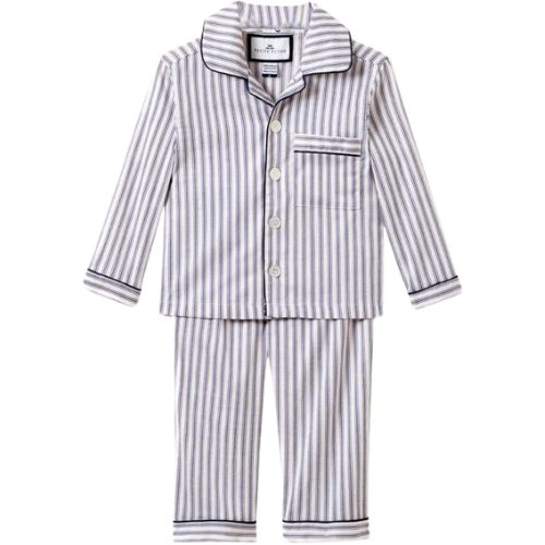 Petite Plume French Ticking Pajamas Navy Maisonette
