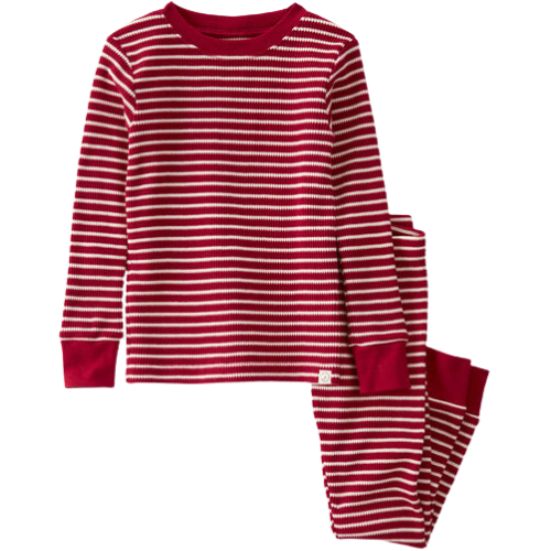 Toddler Organic Cotton Striped Waffle Knit Carters pajamas pjs