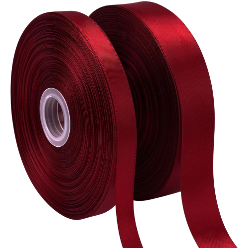 2 rolls burgundy satin ribbon amazon