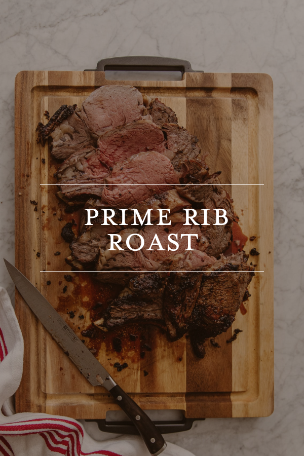 Perfectly cooked prime rib roast on a cutting board