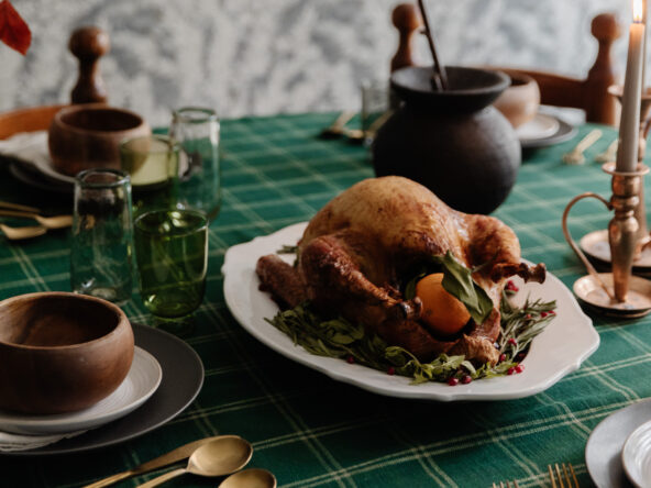 thanksgiving turkey on table