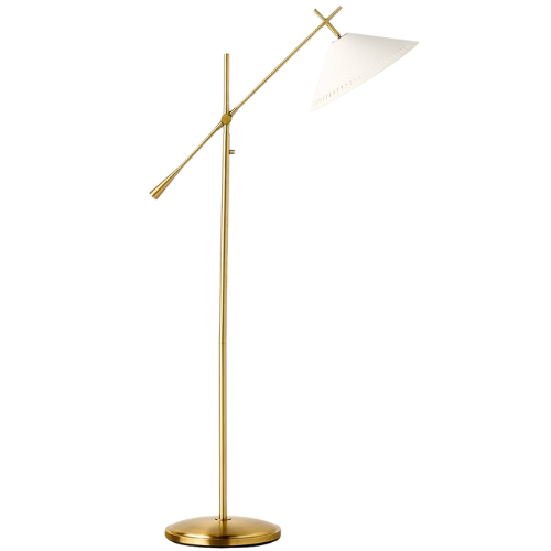 Target Sour Cream/Brass Hinge Floor Lamp - Hearth & Hand