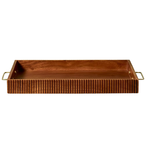 Target Grooved Wood Tabletop Shadow Box - Hearth Hand tray