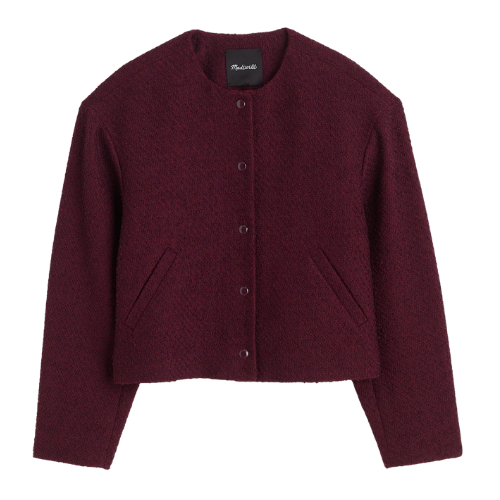 Tweed Collarless Jacket Madewell