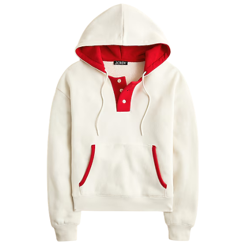 Contrast-Trim Hoodie J. Crew