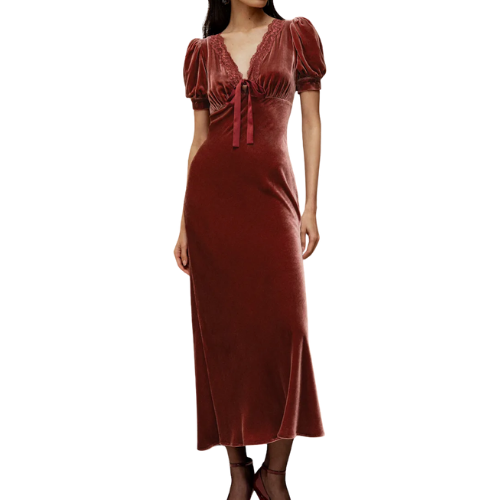 Camille Velvet Dress Reformation