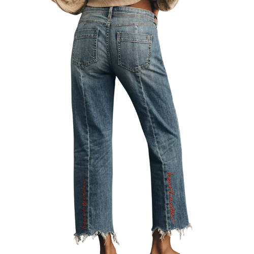 Pilcro Low-Rise Relaxed Straight Jeans Anthropologie