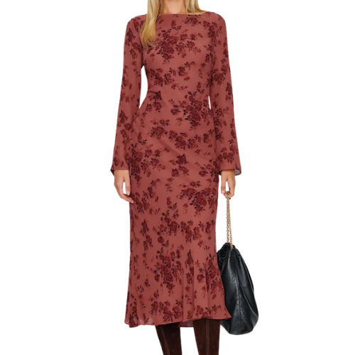 Esra Floral Print Long Sleeve Reformation Dress Nordstrom