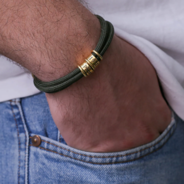 Custom Mens Adjustable Cord Bracelet Etsy